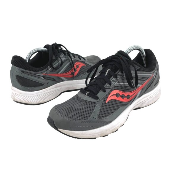 Saucony Cohesion 14 Running Shoes Sneakers S20628-7 Charcoal Flame Mens 10 - Picture 1 of 7
